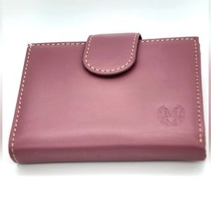 Mundi muave leather wallet vintage NWT